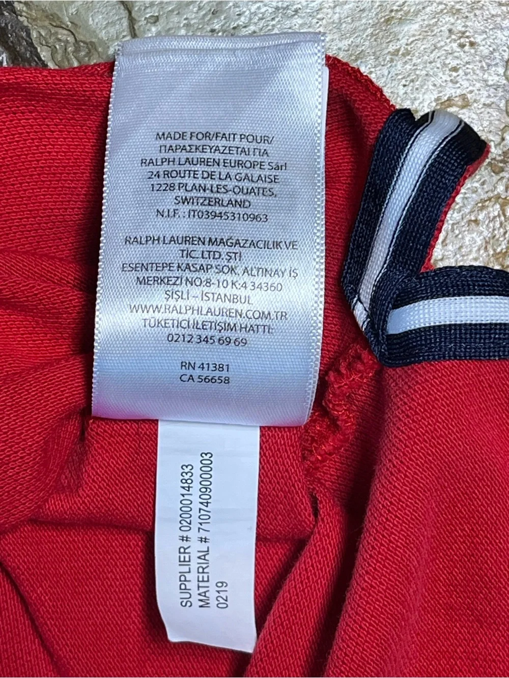 Polo by Ralph Lauren Red Big Crest Polo Slim Fit Shirt-Size Large